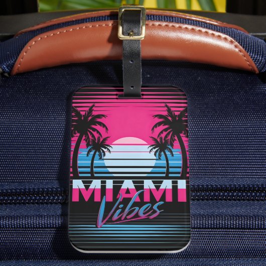 Miami Vibes Gepäckanhänger (Vorderseite Insitu 2)