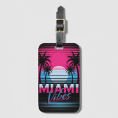 Miami Vibes Gepäckanhänger (Vorderseite Vertikal)
