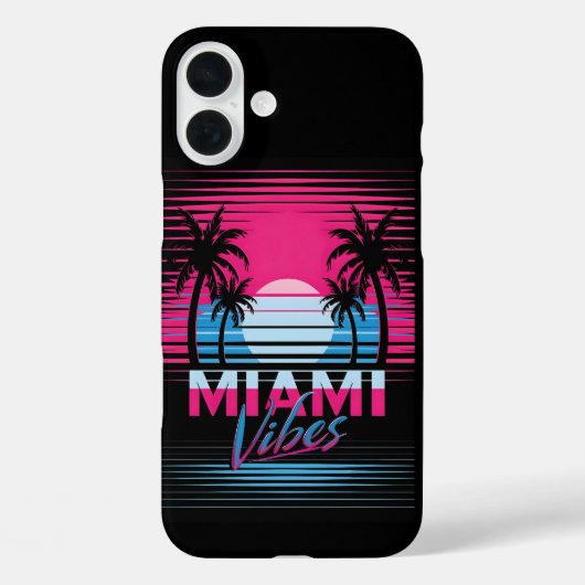 Miami Vibes Postcard Case-Mate iPhone Hülle (Rückseite)