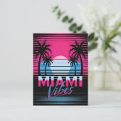 Miami Vibes Postcard Postkarte (Stehend Vorderseite)