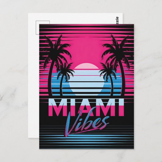 Miami Vibes Postcard Postkarte (Vorne/Hinten)