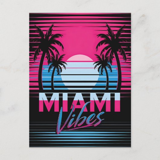 Miami Vibes Postcard Postkarte (Vorderseite)