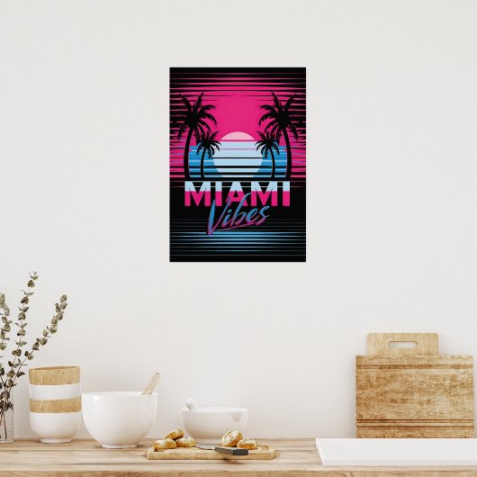 Miami Vibes Poster (Küche)
