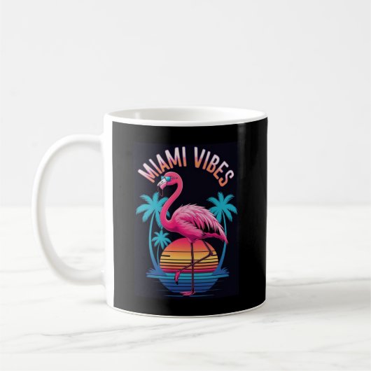 Miami Vibes Sommer Flamingo Design-63454 Kaffeetasse (Links)