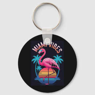 Miami Vibes Sommer Flamingo Design-63454 Schlüsselanhänger