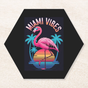 Miami Vibes Sommer Flamingo Design-63454 Untersetzer