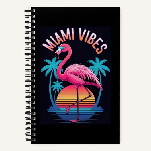 Miami Vibes Summer Flamingo Design-63454 Notizblock (Vorderseite)
