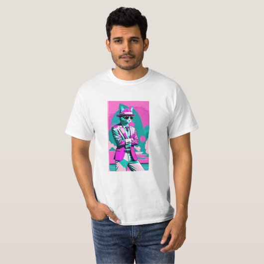 Miami Vice Cat T-Shirt (Vorne ganz)