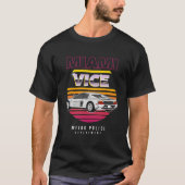 Miami Vice Retro Car T-Shirt (Vorderseite)
