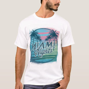 Miami Vice Vibes - Pastel Palms T - Shirt