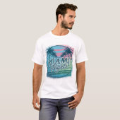 Miami Vice Vibes - Pastel Palms T - Shirt (Vorne ganz)