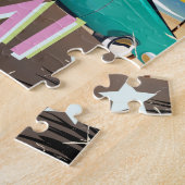 Miami Vintag Retro Reiseaufdruck Puzzle (Seite)