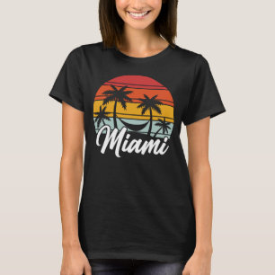 Miami Vintag Vacation Beach Ocean Summer Miami T-Shirt