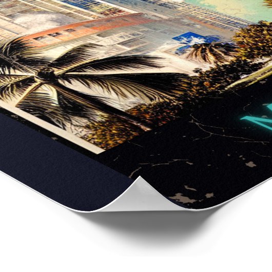 Miami Vintage Poster (Ecke)