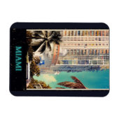 Miami Vintage Poster Magnet (Horizontal)