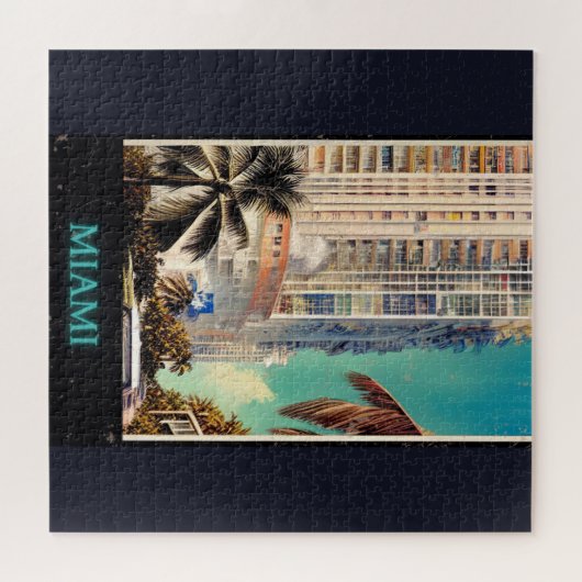 Miami Vintage Poster Puzzle (Horizontal)