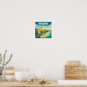 MIami Vintage Reiseplakat Poster (Küche)