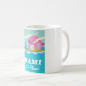 Miami Vintages Reiseplakat der 80er Jahre Kaffeetasse (VorderseiteRechts)