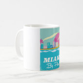 Miami Vintages Reiseplakat der 80er Jahre Kaffeetasse (Vorderseite Links)