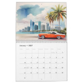 Miami Wasserfarbkunst Kalender (Jan 2027)