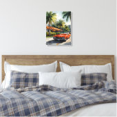Miami Wasserfarbkunst Leinwanddruck (Insitu (Schlafzimmer))