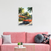 Miami Wasserfarbkunst Leinwanddruck (Insitu (Wohnzimmer))
