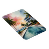Miami Wasserfarbkunst Magnet (Rechte Seite)