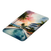Miami Wasserfarbkunst Magnet (Linke Seite)