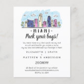 MIAMI Wedding Handgezeichnete Destination Moderne (Vorderseite)