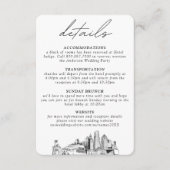 Miami Wedding kleine vertikale Details Begleitkarte (Vorderseite)