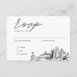 Miami Wedding Traditionelle UAWG Meal Optionen Begleitkarte