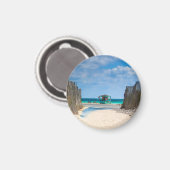 Miami White Beach Kühlschrank Magnet (Vorderseite/Rückseite)