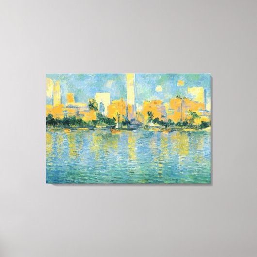 MIAMI - Wrapped Canvas Leinwanddruck (Vorderseite)