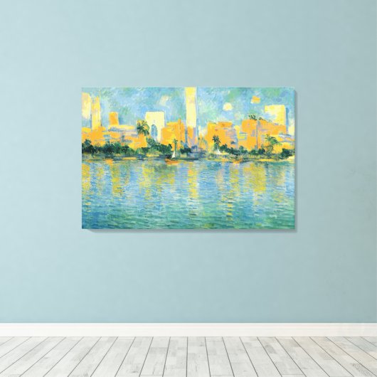 MIAMI - Wrapped Canvas Leinwanddruck (Insitu (Holzboden))