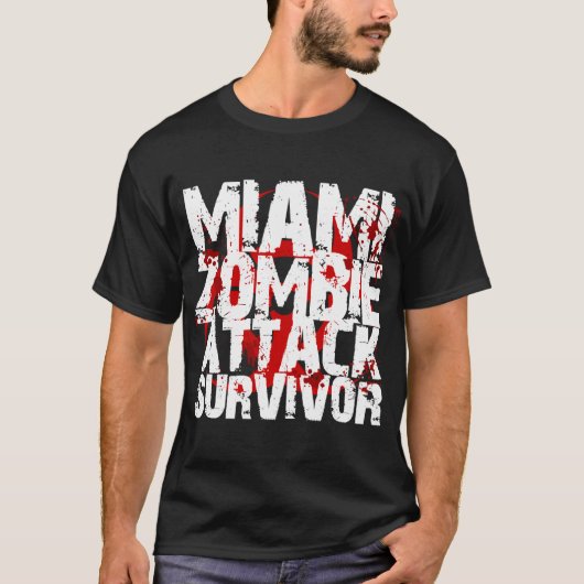 Miami-Zombie-Angriffs-Überlebender T-Shirt (Vorderseite)