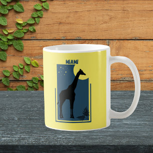 Miami Zoo Florida Vintage Giraffe Kaffeetasse