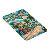 Miamis Ocean Drive Travel Art in Van Gogh's Style Magnet (Rechte Seite)