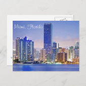 Miamis Skyline an der Brickell Avenue Postkarte (Vorne/Hinten)