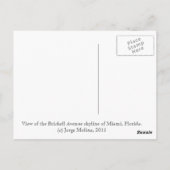 Miamis Skyline an der Brickell Avenue Postkarte (Rückseite)