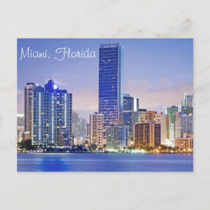 Miamis Skyline an der Brickell Avenue Postkarte