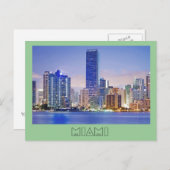 Miamis Skyline an der Brickell Avenue Postkarte (Vorne/Hinten)