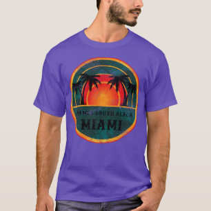 Miamis South Beach Miami Beach Vintage Retro Sonne T-Shirt