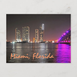 Miamis Wynwood-Skyline Postkarte