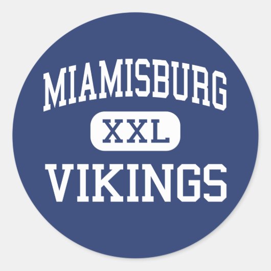 Miamisburg Vikings Middle Miamisburg Ohio Runder Aufkleber (Vorderseite)