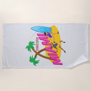 Miani ist für Tennisspieler geöffnet Strandtuch