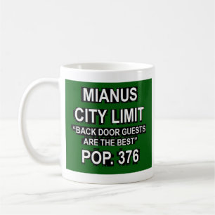Mianus Connecticut Funny City Limit Sign Kaffeetasse