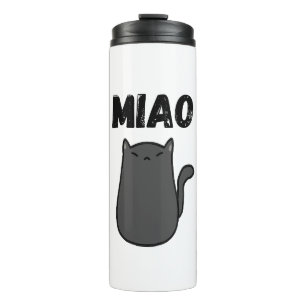 MIAO Black Cat Wiederverwendbare Trinkflasche Thermosbecher