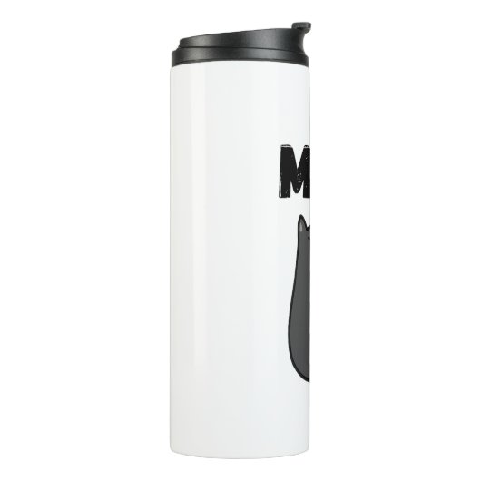 MIAO Black Cat Wiederverwendbare Trinkflasche Thermosbecher (Nach links gedreht)