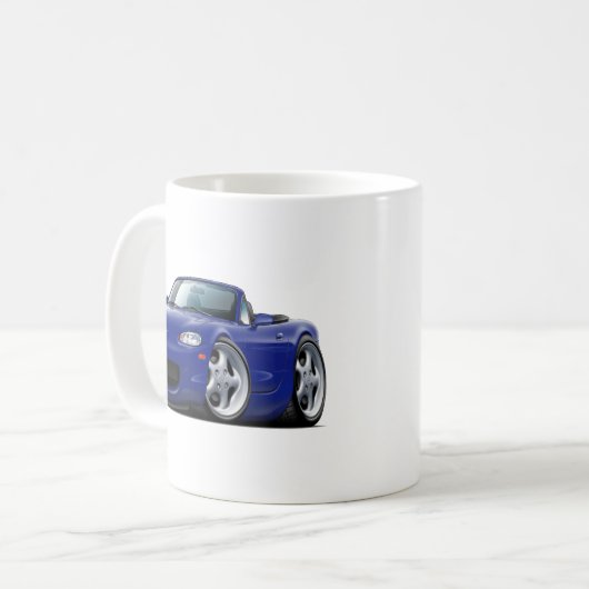 Miata dunkelblaues Auto 1999-05 Kaffeetasse (Vorderseite Links)