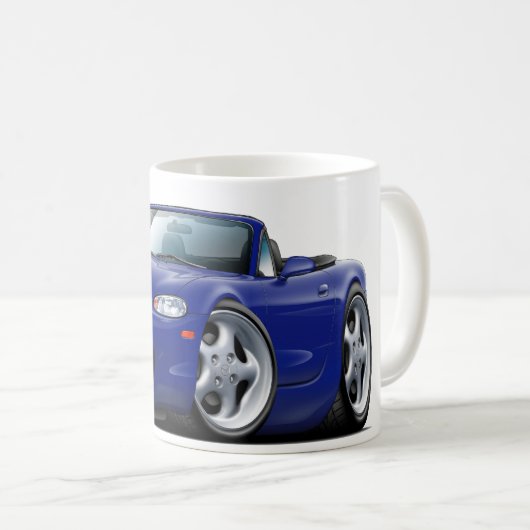 Miata dunkelblaues Auto 1999-05 Kaffeetasse (VorderseiteRechts)